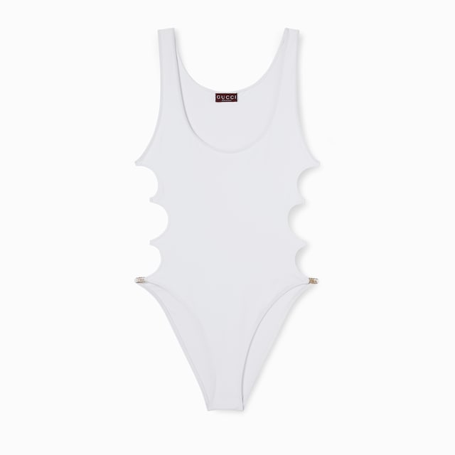 Sparkling stretch jersey swimsuit