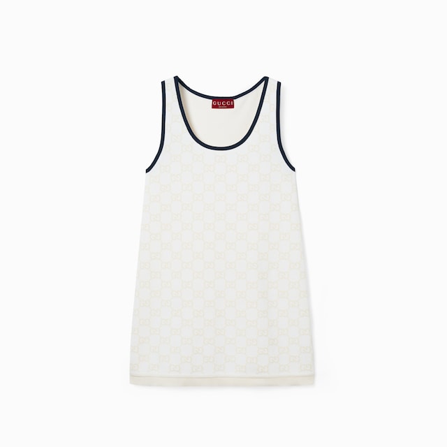 GG fine cotton jacquard dress