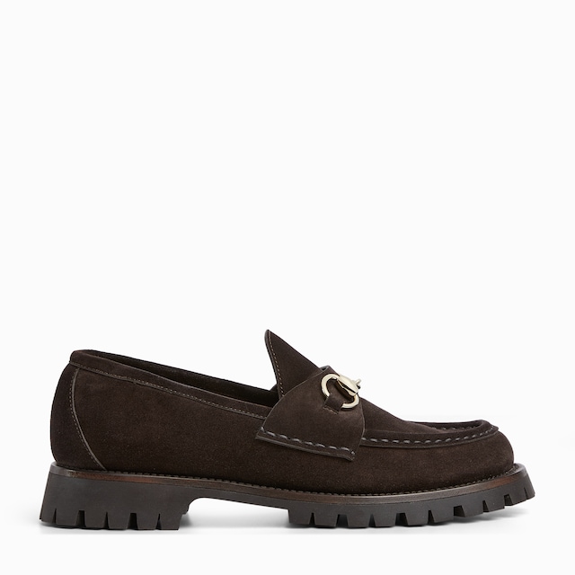 GUCCI モカシン　MOCASSINO PELLE SUOLA CUOLO Gucci Mocassino Pelle Mors Vit. Bulgaro Marrone 171 Brown