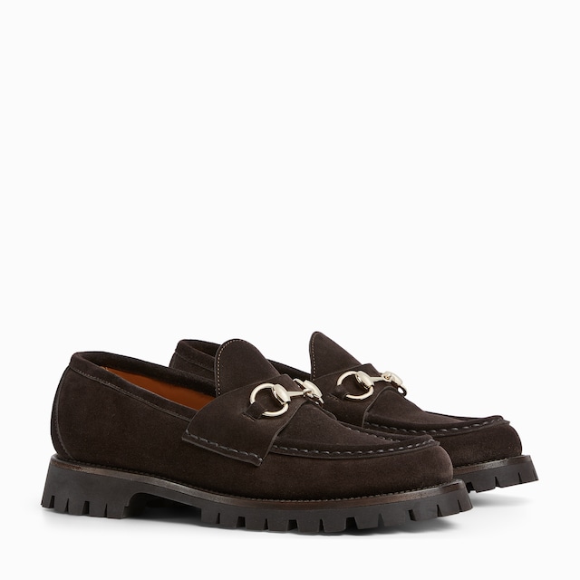 シ*読様 gucci square toe roafer Gucci Square Toe Leather Loafers Black Interlocking G