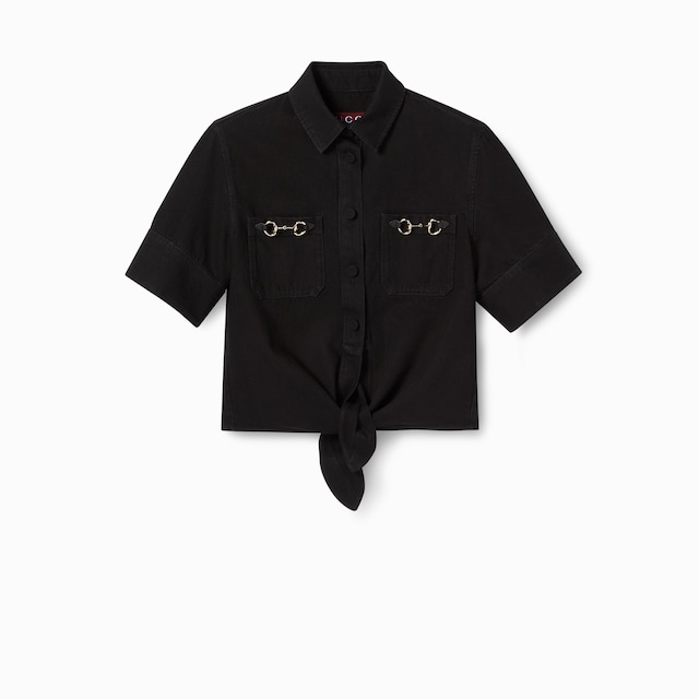Denim shirt with Horsebit