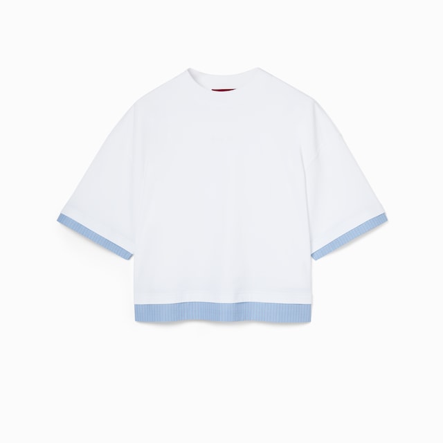 Soft jersey T-shirt with embroidery