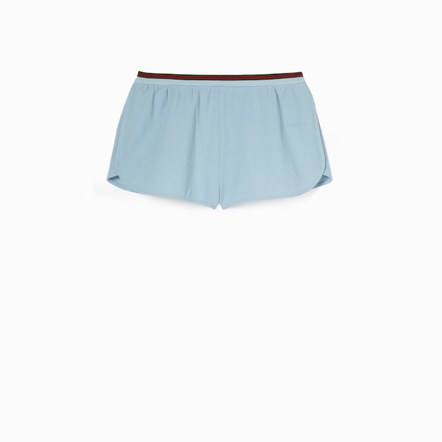 Cotton piquet shorts with Web