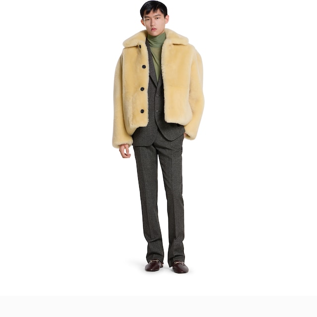 Wool mouliné pant