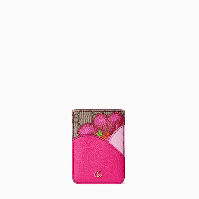 Floral card case with Double G