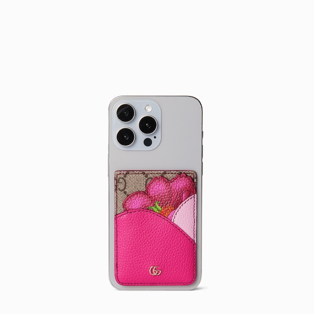 Floral card case with Double G