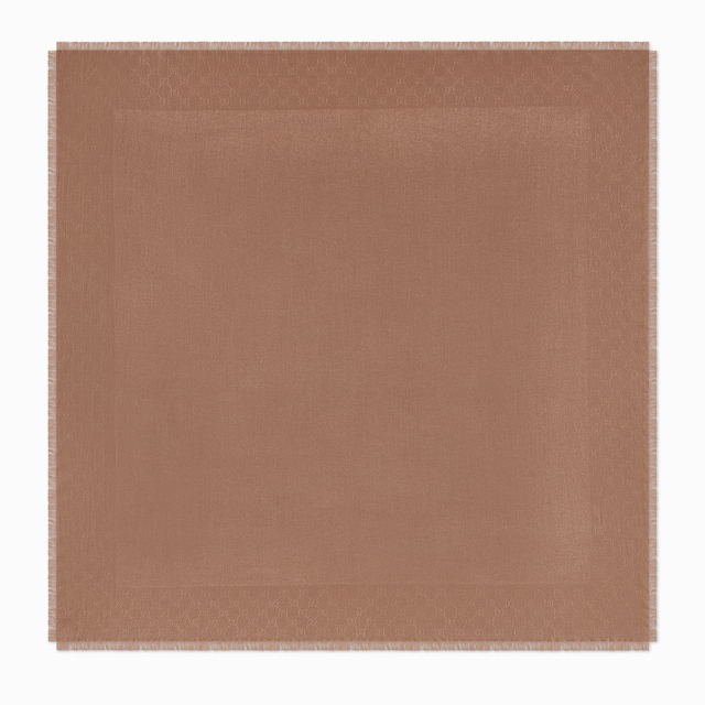 GG wool silk jacquard shawl