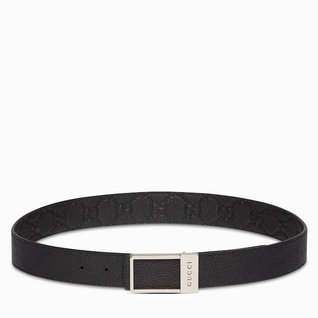 Reversible belt with rectangular buckle