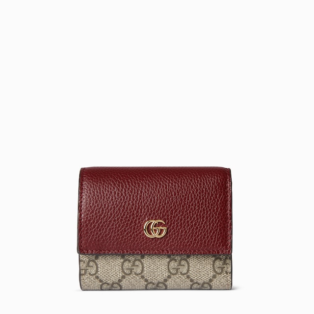 Bi-color GG Marmont mini wallet