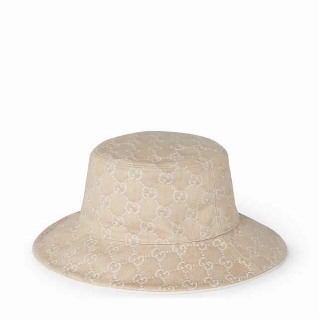 GG straw bucket hat in natural | GUCCI® TR