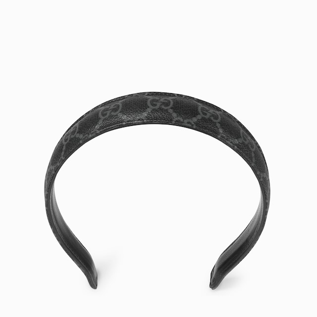 グッチ カチューシャ ラインストーン GG GG canvas hairband with crystals in camel and dark brown