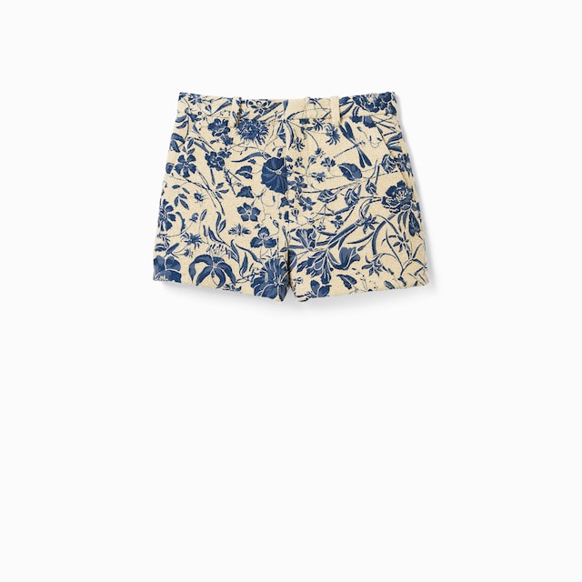 Short en jacquard de coton bouclé Flora