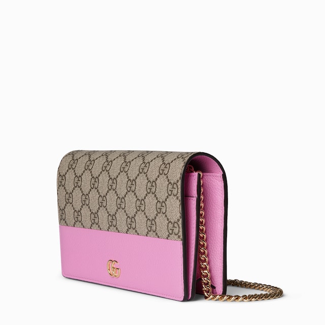 GG Marmont bi-color wallet on chain