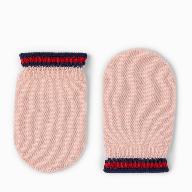 Baby wool mittens with Web