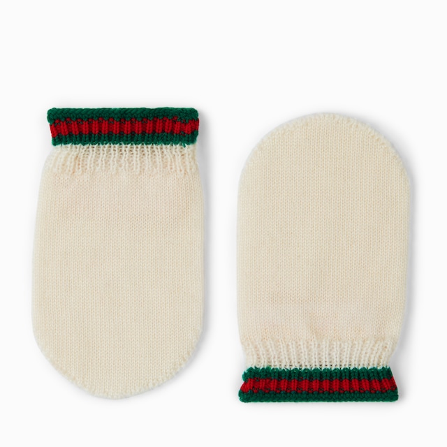 Baby wool mittens with Web