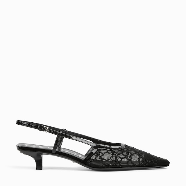Women's GG crystal slingback pump