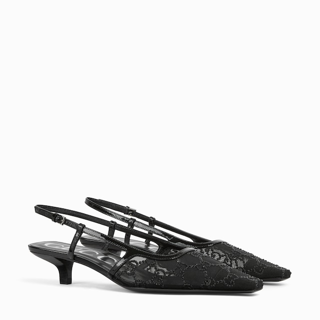 Women's GG crystal slingback pump