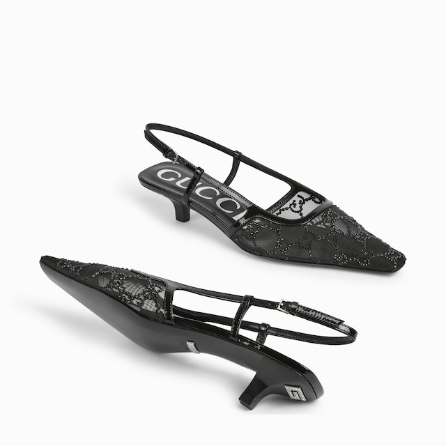 Women's GG crystal slingback pump