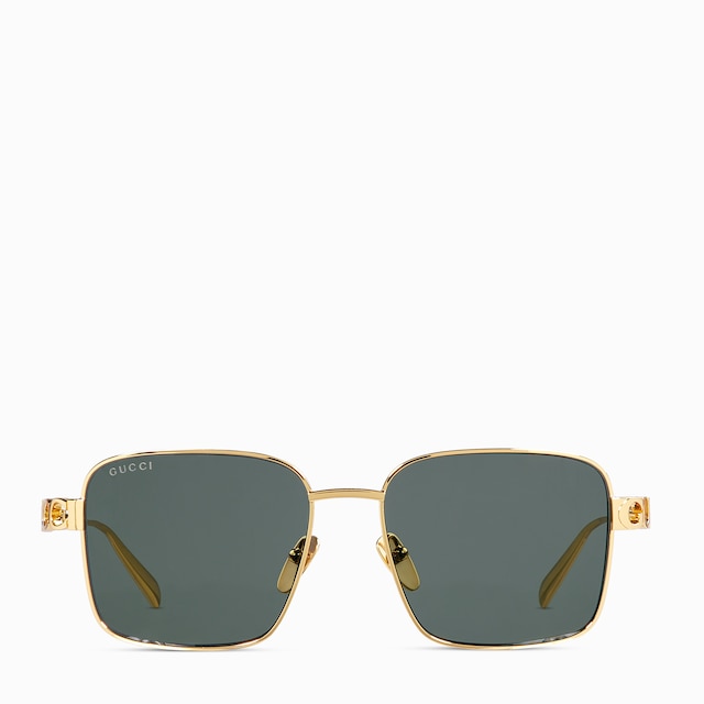 Square frame sunglasses in rose gold | GUCCI® US