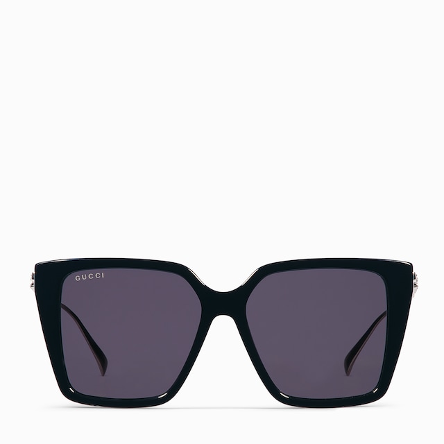 Square frame sunglasses in black | GUCCI® US