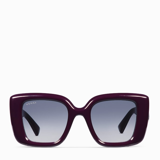Butterfly frame sunglasses in dark tortoiseshell | GUCCI® US