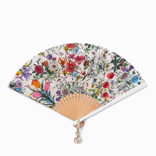 Small Flora print fan