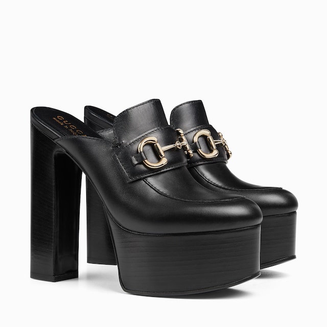 Women's platform mule with Horsebit