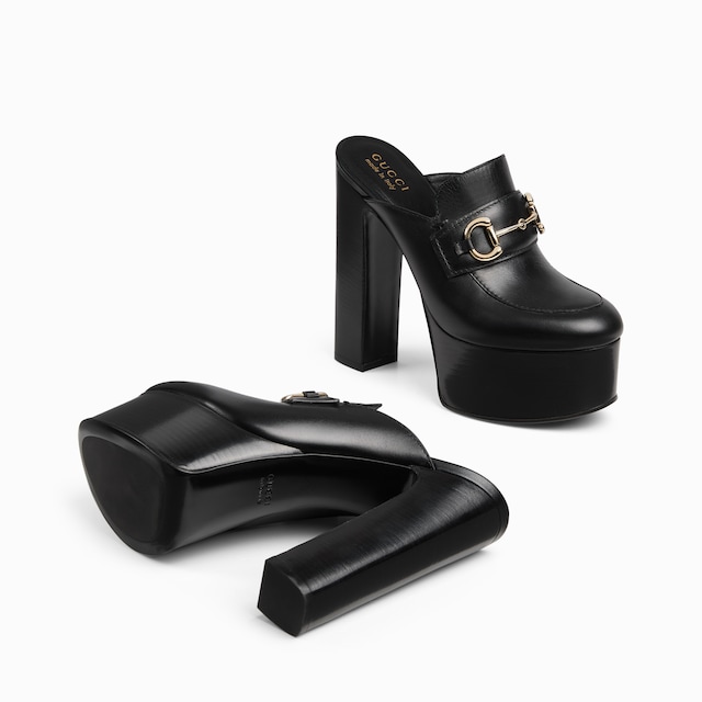 Women's platform mule with Horsebit