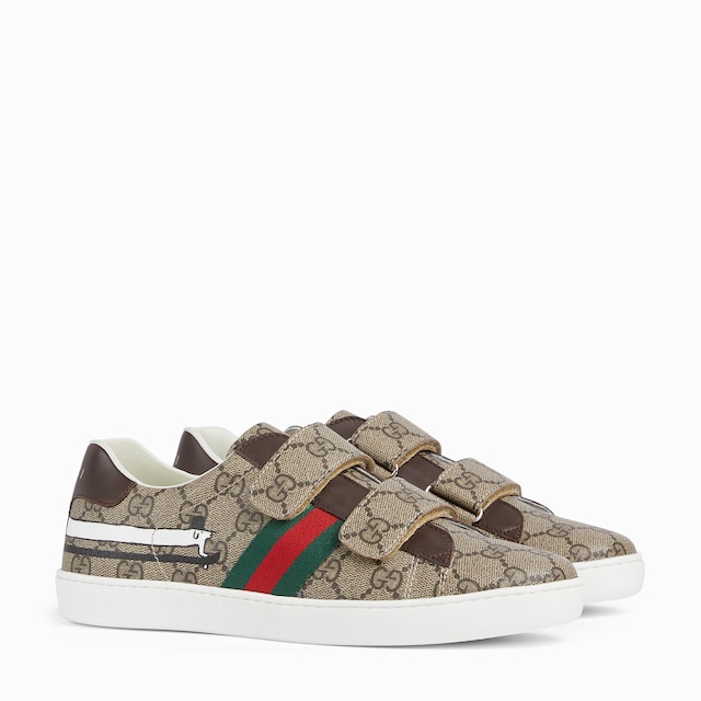 GUCCIチルドレン　靴 Children's Gucci Ace leather sneaker in white leather