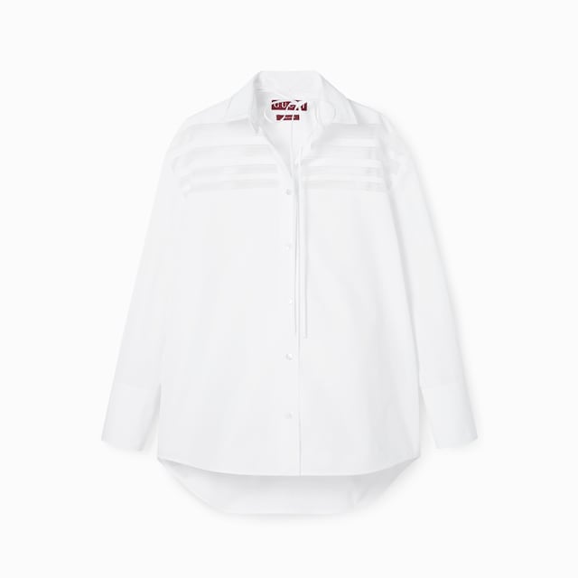 Cotton poplin shirt with embroidery