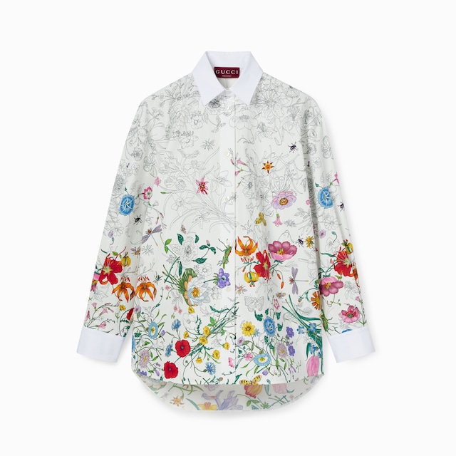 Camisa de popelina de algodón con estampado
