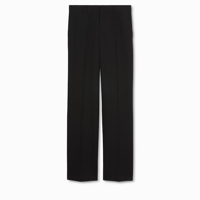 Pantalone in gabardina di lana con ricamo