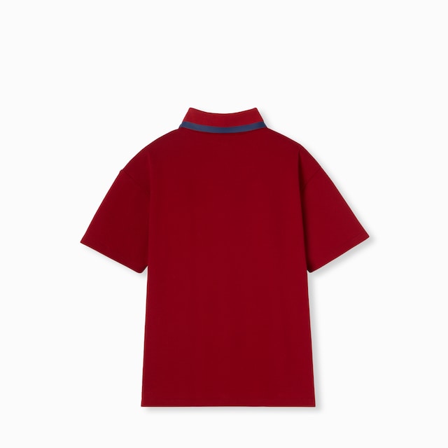 Children's printed cotton polo shirt