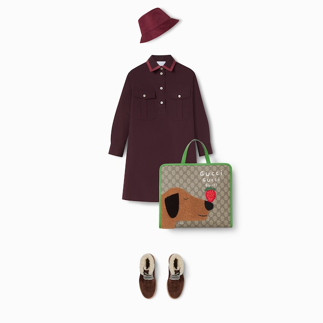 Children's printed GG tote bag