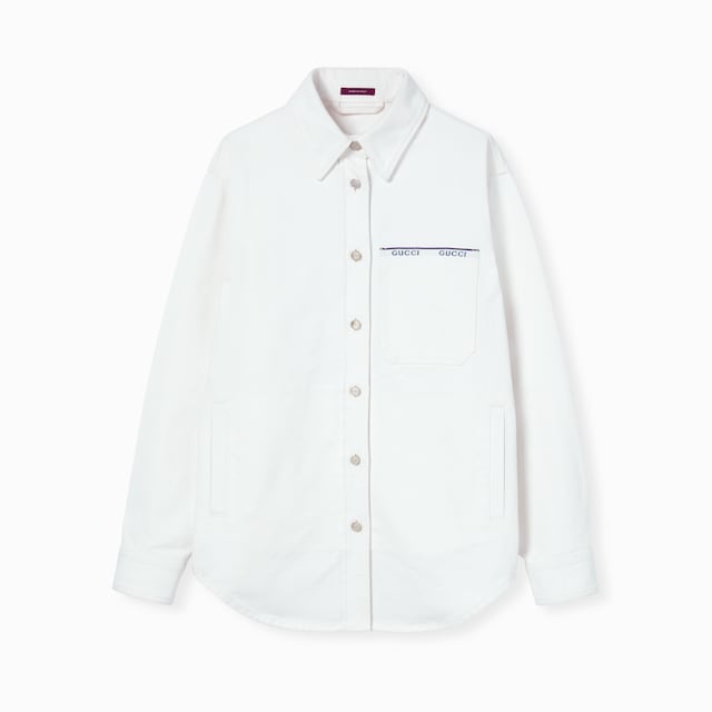 Denim shirt with Gucci selvedge