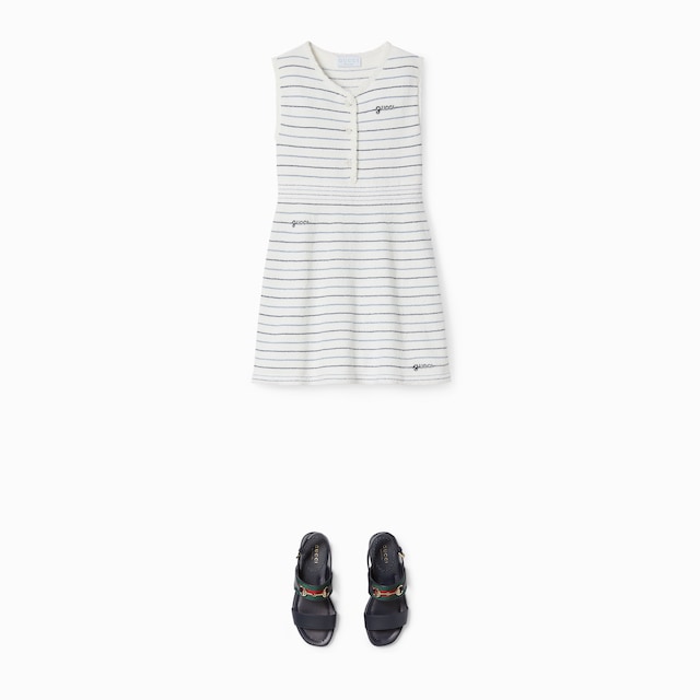 Children's striped cotton dress