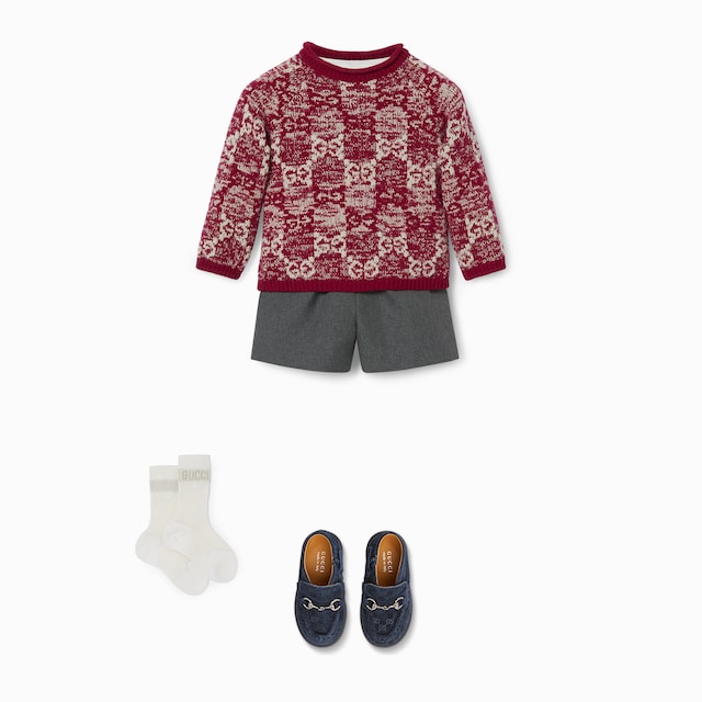 Baby GG wool jacquard sweater