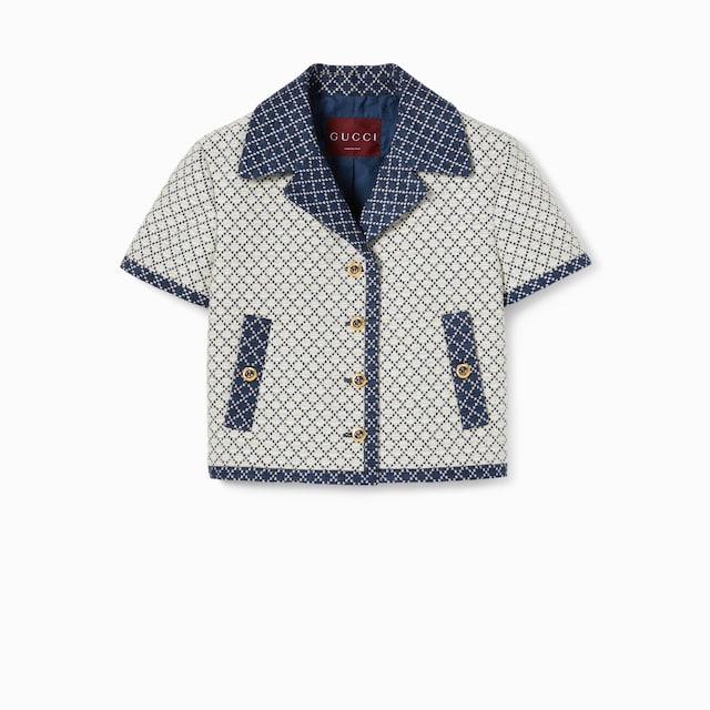 Diamond cotton bouclé jacket