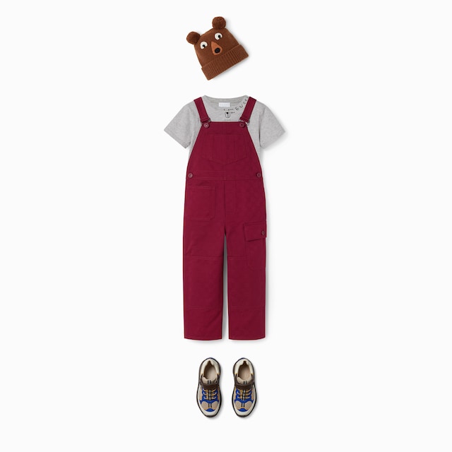 Mono infantil de gabardina con GG