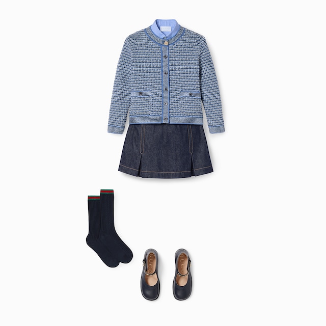 Children's wool bouclé cardigan