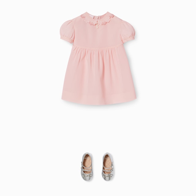 Baby embroidered silk dress