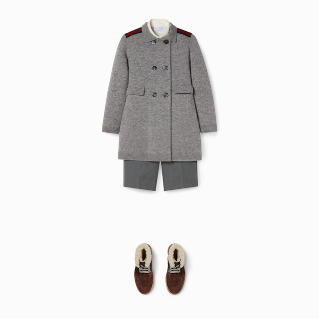 Children's wool coat with Web