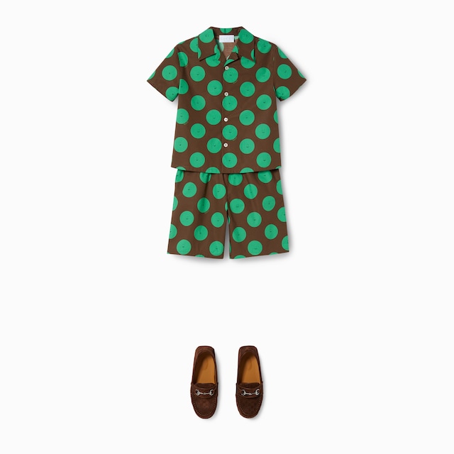 Short infantil estampado de algodón