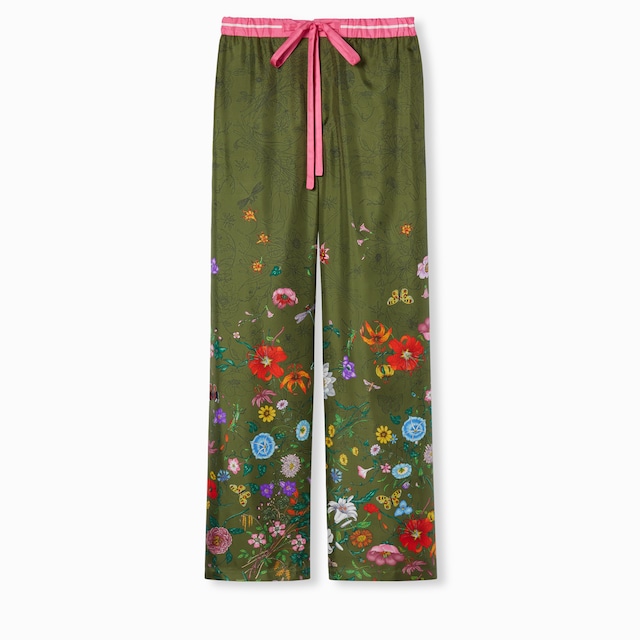 Pantalón de seda estampado