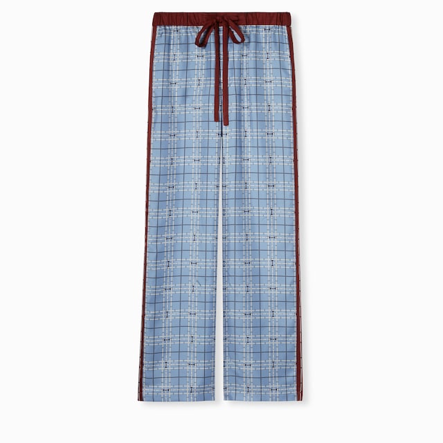 Pantalon en twill de soie imprimé