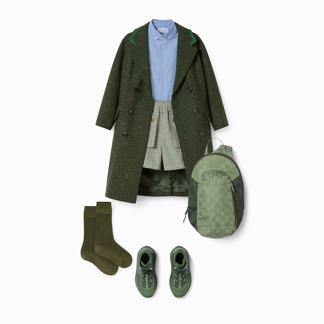 Children's wool tweed coat