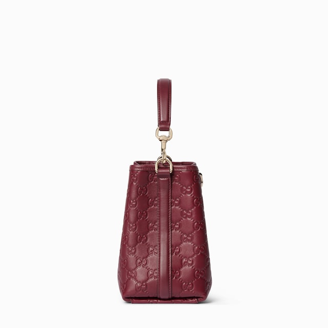 木製ハンドル付きパテントレザーバケットバッグ グッチ レディース バッグ/鞄 バケットバッグ | GUCCI® JP