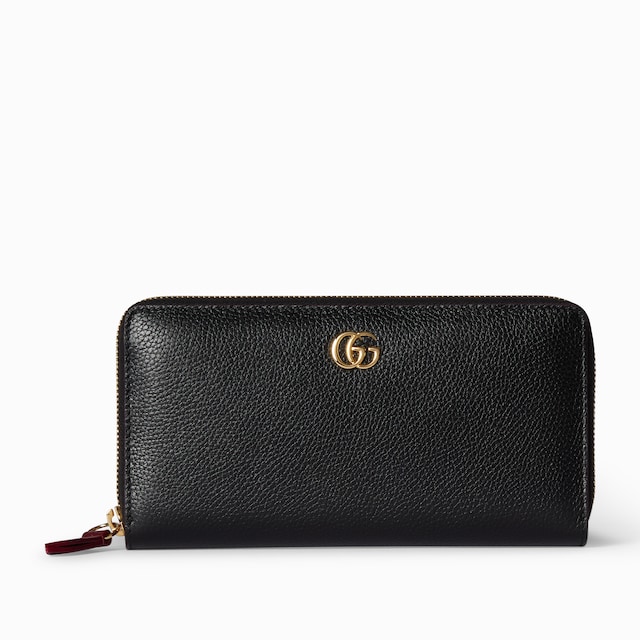 Bi-color GG Marmont zip around wallet