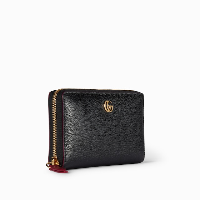 Bi-color GG Marmont zip around wallet