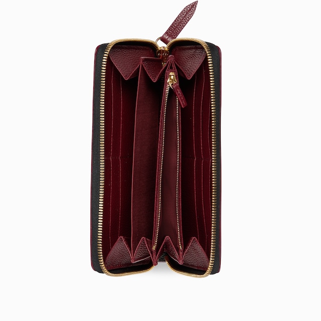 Bi-color GG Marmont zip around wallet